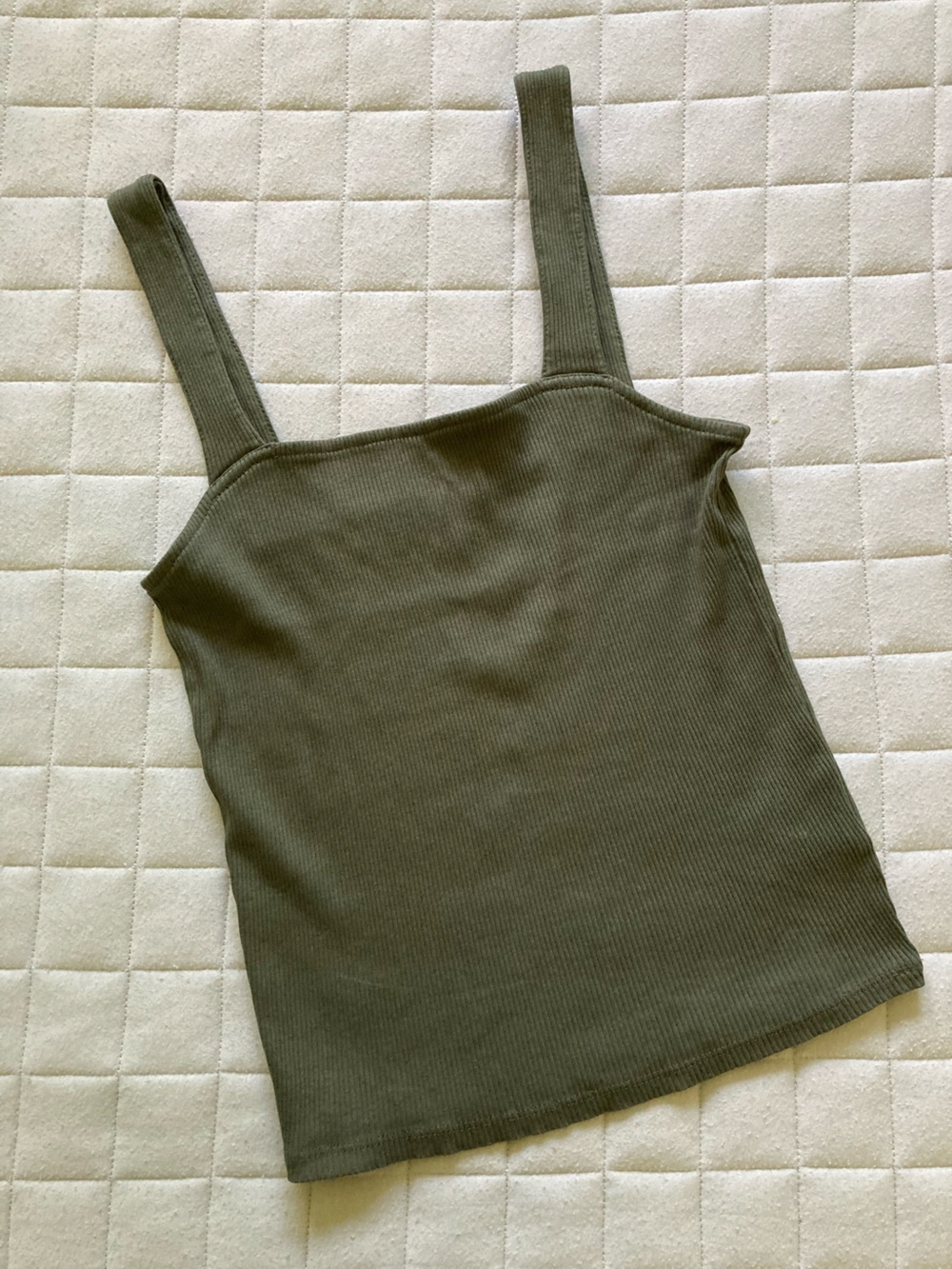 Express Women’s Olive Ribbed Tank Top